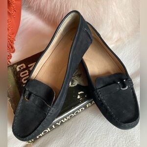 UGG Callen Black Suede Nubuck Driving Loafers- Size 8.5